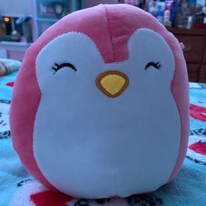 Pink penguin squishmallow